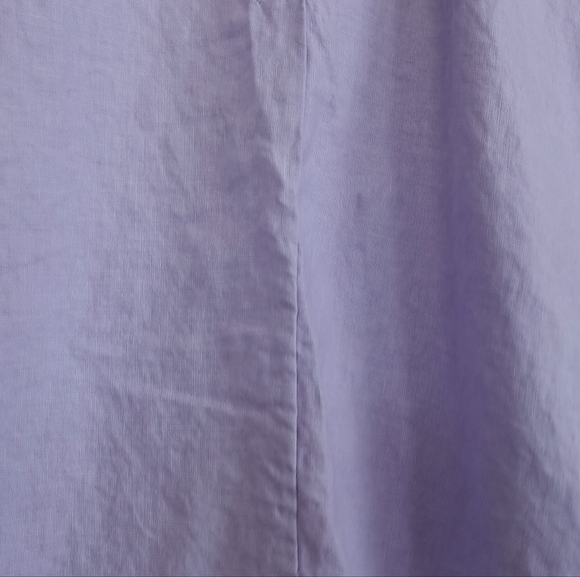 Ralph Lauren Lavender Linen Tunic Dress Purple Button Down Cap Sleeve Pockets 12 - Picture 7 of 15